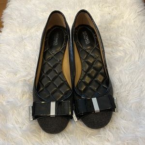 Michael kors dark gray felt kitten heels - size 6